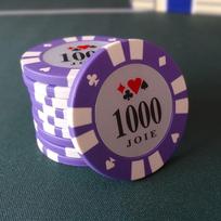 „Texas Hold'em Clay“ pokerio žetonai, 14 g, lygūs kraštai, ryškios spalvos, kad būtų lengva atpažinti