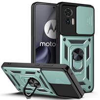 Dėl Motorola Edge 30 Neo 5G dėklo Šarvuotas telefono dėklas su apsauga kameros objektyvui Motorola Edge 30 Neo, su magnetiniu laikiklio žiedu, galinis dangtelis For Edge 30 Neo tamsiai žalia spalva