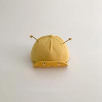 Cute Cartoon Baby Baseball Cap Summer Soft-brim Sun Hat for Infant Solid Color Bear Ear Toddler Boy Girl Peaked Caps geltona