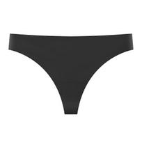 Moterų medvilninės stringai Minkštos, kvėpuojančios, besiūlės kelnaitės Moteriški seksualūs žemai juosmenį siekiantys šortukai Tamprios bikini apatinės kelnės S juoda