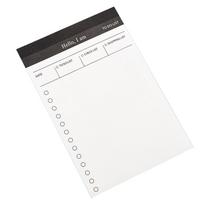 Mažas bloknotas, plėšomas, 50 lapų, be linijų, kasdienio grafiko planuoklis, užrašinės, kontrolinis sąrašas, rašymo padėklas, memopad užrašams, planams 1 gray