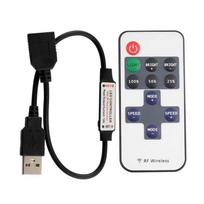 11 klavišų LED juostos valdiklis Mini reguliatorius RF nuotolinio valdymo pultas 5V USB sąsajos valdiklis 5050/2835 vienos spalvos LED juostai USB 11 key controller