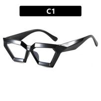 Women's glasses, thick-framed polygonal glasses, fashion glasses