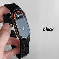 Magnetinis silikoninis dirželis Unisex sportinis dirželis Xiaomi laikrodžiui 10/9/8 Keičiamas kvėpuojantis riešo dirželis XIAOMi Band 9 Correa Laikrodžio dirželis Apyrankė For Xiaomi band 10/10NFC juoda