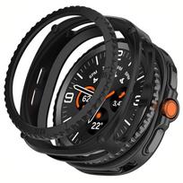 Šarvuotas dėklas+Besisukantis rėmelis Samsung galaxy watch 8 Classic Aksesuarai Apsauginis buferio korpusas galaxy watch 8 46mm Watch 8 Classic 46MM juoda