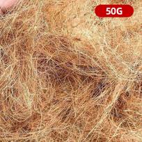 50g Kokoso palmių pluošto Kokoso kevalų pluošto Želdinimo danga Kambarinių kokoso pluošto grindinys Dekoratyvus paukščių lizdo paklotas Kvėpuojantis žolės pluoštas
