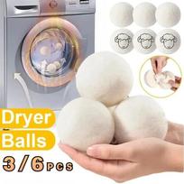 3/6 Pcs Wool Drying Ball Antistatic Special Anti-winding Ball of Wool Household Drying Ball Reusable Washing Machine Parts 6cm 6PCS-B+bag