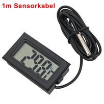 Mini skaitmeninis LCD termometras higrometras temperatūros matuoklis juodas tiekiamas įrenginys 1 meters