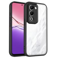 OPPO A5 4G 2025 CPH2727 dėklas Atsparus smūgiams Silikoninis buferis Skaidrus galinis dangtelis Matinis telefono dėklas skirtas OPPO A5 OppoA5 5G CPH2727 Pc + tpu&Oppo A5 5G juoda