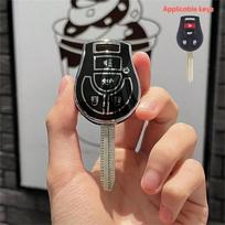1 vnt. Minkštas TPU automobilio raktų pakabuko dėklas, tinkantis Nissan Note Micra Juke Pathfinder Sylphy Hennessey Marche Livina, Apsaugo nuo įbrėžimų ir pažeidimų Silver Edge Black 4 Keys black