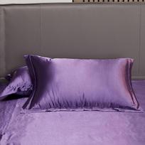 Ice Silk Satin Pillowcase with Zipper - Luxurious Imitation Silk Pillow Cover 48x74cm Single (No Pillow Insert)