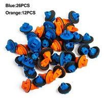 Retainer Clips Car Auto Fender Flare Blue+Orange 75495-35010 75397-35010