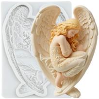 Angel Silicone Mold Angel Wing Fondant Molds Cake Decorating Tools Cupcake Topper Candy Sugar Craft Gum Paste Polymer Clay pilka spalva
