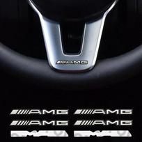Nauji automobilio vairo interjero lipdukai Mercedes Benz AMG W202 W203 W204 W205 W210 W211 W212 W213 W177 V177 W176 W169 W163 2pcs