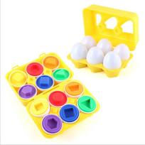 6 vnt Baby Smart Eggs Montessori mokomieji žaislai vaikams Spalvos Formos atitikimas Atpažinkite mažylio intelektualų mokymąsi 2–4 m. 6pcs