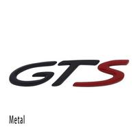 3D GTS automobiliui Variklio dangtis Sparnas bagažinė Galinis dangtis Pavadinimo lentelė Lipdukas Ženklelis Lipdukas black-red
