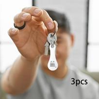 3 vnt. Pirkinių vežimėlio žetonai Raktų pakabukas Vežimėlis Dovana Lengvas Nešiojamas Nerūdijančio plieno Silver with Pattern
