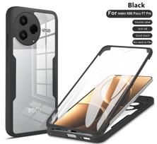 POCO F7 Pro dėklas 360 viso korpuso apsaugos dėklas Xiaomi POCO F7 Pro POCO F7Pro priekinio ekrano smūgiams atsparus dangtelis For POCO F7 Pro juoda