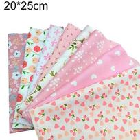 8 vnt. medvilninio audinio rinkinys Drabužių amatai Patchwork siuvimui 25X20cm Siuvimo reikmenys 50*40cm Rožinis gėlėtas DIY 40*50cm