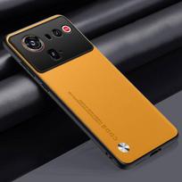 Luxury PU Leather Case For Nubia Z80 Ultra 5G Back Cover Matte Silicone Shockproof Protection Phone Case For ZTE Nubia Z80 Ultra For Nubia Z80 Ultra geltona