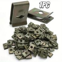 10/100PCS Car Motorcycles Metal Screw Fastener Clips U-Type Clip with Screw Anti-rust Protection Clip Screw Buckle Iron Sheet