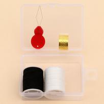 Siuvimo dėžutė, Namų siuvimo adatos ir siūlų rinkinys, Patogus siuvimo krepšys bendrabučiui, Nešiojama skaidri siuvimo dėžutė 2-color small thread set