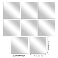 8 vnt. 20x20 cm / 30x30 cm akrilinės lanksčios veidrodinės plokštės / lipnios durų veidrodinės plytelės / pjaustomos prie sienos tvirtinamos veidrodinės lipdukai 8pcs 15X15CM Thin