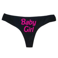 2025 Summer Women's Letter Print Thong Lingerie One Size rožinė raudona spalva