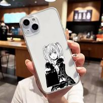 Death Note Luxury Transparent Phone Case For IPhone 17 16 15 Pro Max 14 13 12 11 iPhone 16 Pro Max gray