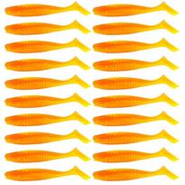 20 vnt. Crankbait tipo masalai T uodegos minkšti masalai Irklas uodegos minnows Nuskendstantis žvejybos masalas Dirbtiniai vobleriai Minkšti masalai Kirmėlės masalai 65mm orange