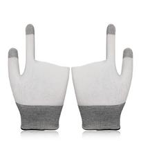 Two-finger Gaming Finger Sleeves Silver Fiber Anti-sweat Breathable Finger Case balta
