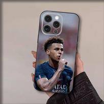 Futbolo D-Desire D-Doues telefono dėklas, skirtas iPhone16,15,14,13,12,11,Pro,Max,Plus,X,XS,SE4,E,Mini,Minkštas juodas dėklas iPhoneXSMAX