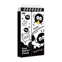 Black Cat Vocabulary Notebook Portable Pocket Size Notebook Mini Coil Spiral Word Book for Students B Random Style