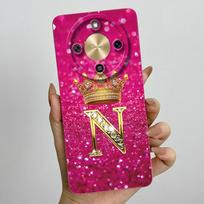 Dėklas Honor Magic 8 Lite Karūna Initial Letter Minkštas Skystas Silikonas Atsparus Smūgiams Dangtelis Coque For Honor Magic8 Lite 5G Case Funda Honor Magic8 Lite