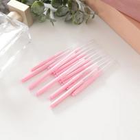30Pcs Disposable Interdental Brushes Bendable Between Teeth Brush  Picnic rožinė