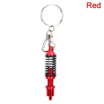 Creative Car Part Shock Absorber Key Ring Keyring Keychain Adjustable Coilover Spring raudona