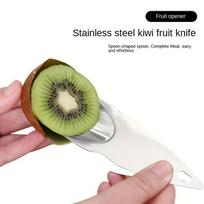 1Pc Kiwi Fruit Tool, Stainless Steel Scooper Peeler, Ergonomic Rust Resistant Easy Clean Kitchen Gadget