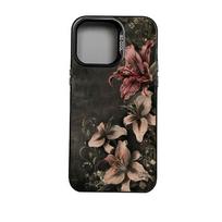 Retro Lily Pattern Mobile Phone Case Suitable For IPhone 17 16 E 15 14 13 12 11 Pro Max Case 15 Plus17 Air Shockproof Back Cover iphone 14 Pro