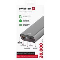 Swissten Aluminium Power Power Bank 2xUSB / USB-C / Micro USB / 20W / 20000 mAh 22013916