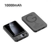 Atsarginis maitinimo šaltinis ("Power Bank") Atsarginis maitinimo šaltinis, išorinė baterija, powerbank, su belaidžiu krovimu, juodas