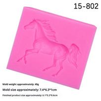 Horse Silicone Molds Horse Fondant Cake Decorating Tools Cupcake Candy Craft Gum Paste Polymer Clay rožinė