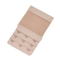 2pcs 3 Rows 3 Hooks Bra Extender Elastic Band Adjustable Underwear Strap Extension with Separate Packaging for Comfortable Fit One Size smėlis