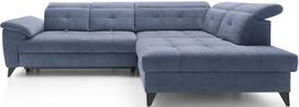 Kampinė sofa Inferne Raquel 40, tamsiai mėlyna sp., dešininė, 297 x 210 cm x 107 cm