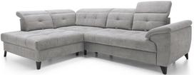 Kampinė sofa Inferne Raquel 04, pilka sp., kairinė, 297 x 210 cm x 107 cm