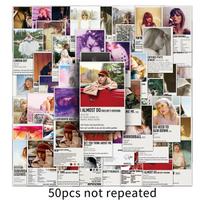 50 Taylor Swift Poster Stickers - Star Journal, Phone Case, Helmet Decoration