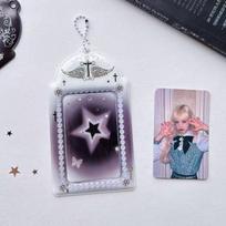 Heart Shaped Photocard Holder Kawaii Kpop Idol Album with Keychain Creative Gift for Music Fans Storage A8