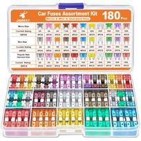 JOREST 180pcs Car Fuse Kit, 60pcs Mini Flat Fuse +