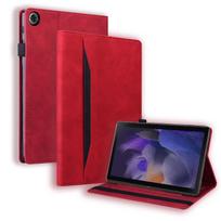 Taikoma Samsung S8 Ultra planšetės odinė dėklas Tab S9 Retro verslo šveitimo kortelės laikiklis Dėklas S11 samsung tab a11 8.7inch 2025 raudona