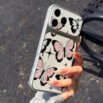 ins wind full screen butterfly suitable for Apple 16ProMax large window mobile phone case 15/14 all-inclusive 17 advanced tide case Apple 11
