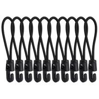 10Pcs New 10/15/25cm Bungee Cord Black Nylon Rubber Tensioner with Hooks High Elasticity Expander Camping Tarpaulin
